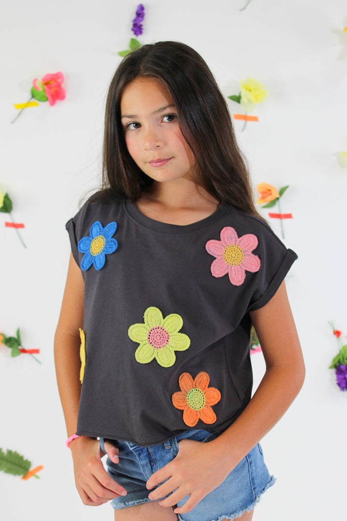 Crochet Flowers Tee