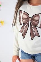 Load image into Gallery viewer, Football Bow Sweatshirt
