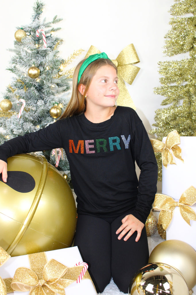 Merry Rhinestone Sweatshirt