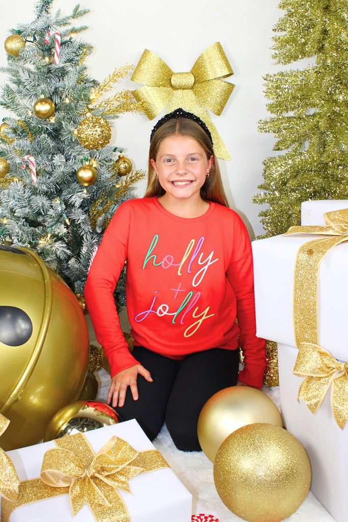 Holly + Jolly Christmas Sweatshirt