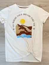 Load image into Gallery viewer, Go Where your dreams take you landscape tween graphic tee - TWEEN GIRLS
