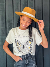 Load image into Gallery viewer, Be The Change Butterfly Tee - TWEEN GIRLS
